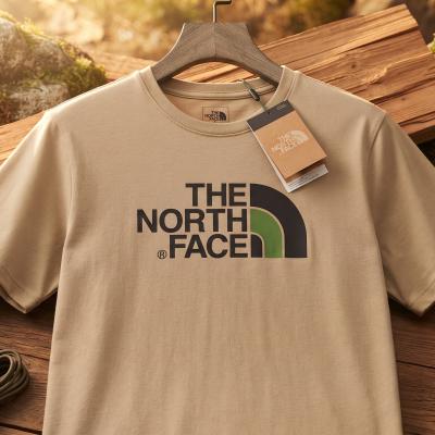 The North Face Men’s Standard Fit Graphic Logo Crewneck T-Shirt – Beige / Olive
