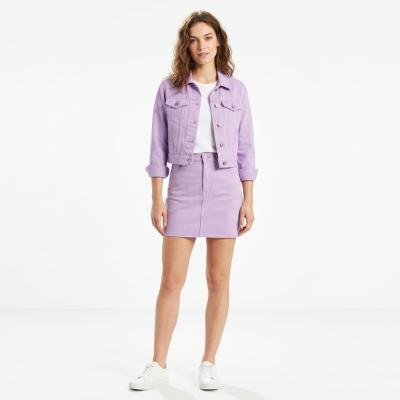 Women's Premium Candy Color Cropped Denim Jacket