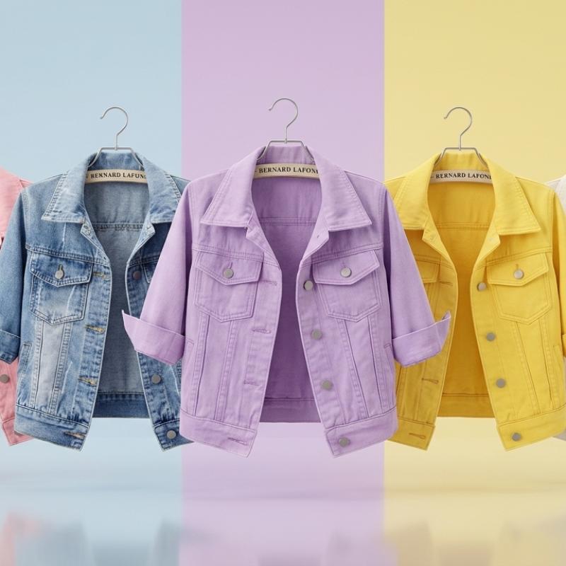 Revamping Style: The Ultimate Guide to Women’s Premium Candy Color Cropped Denim Jackets